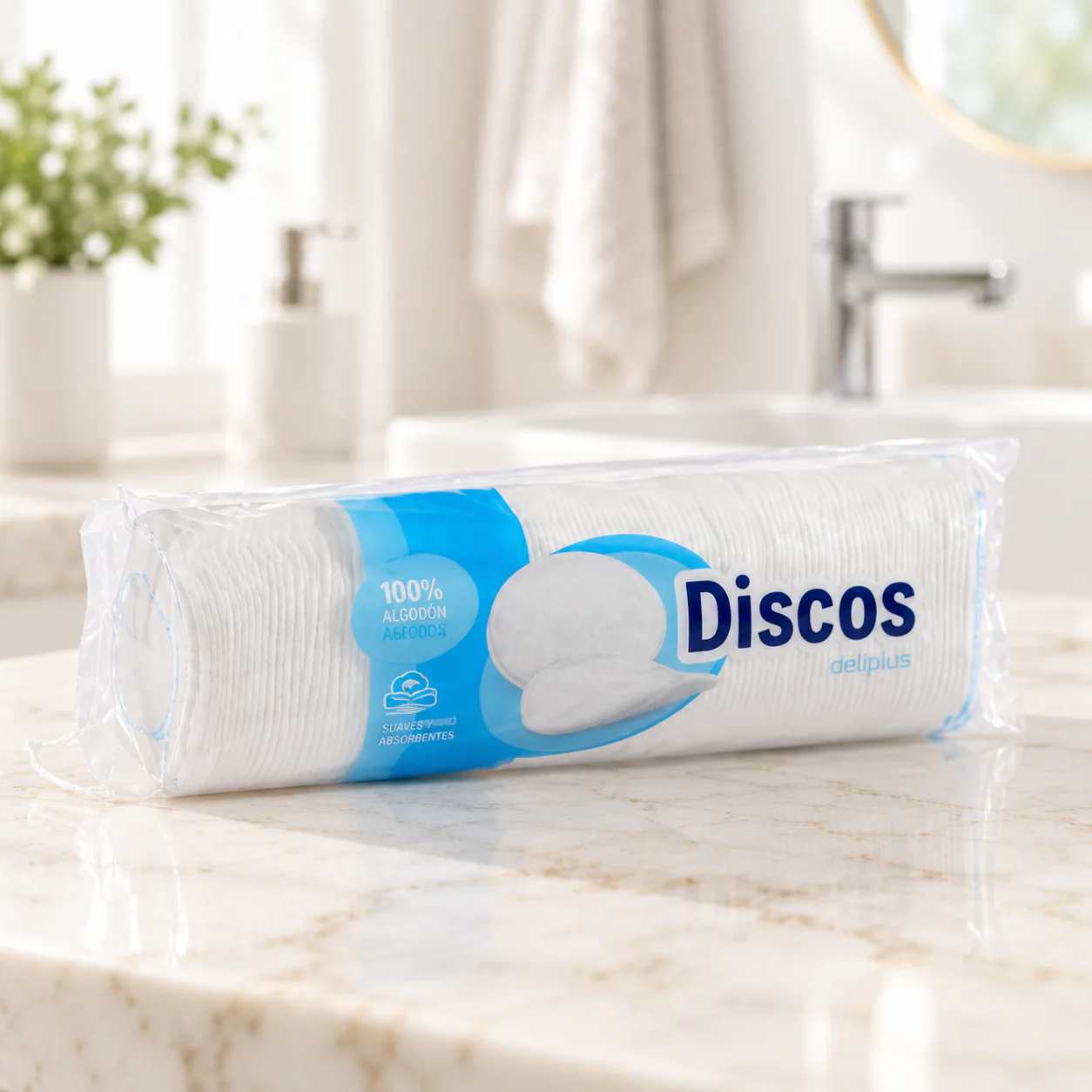 Disques démaquillants ovales en coton Deliplus