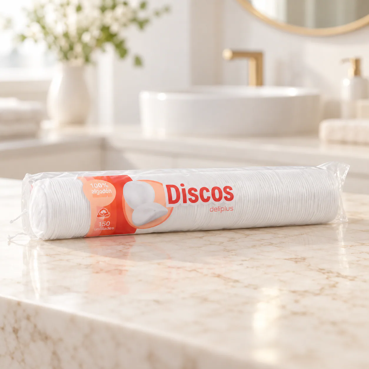 Disques démaquillants ronds en coton Deliplus