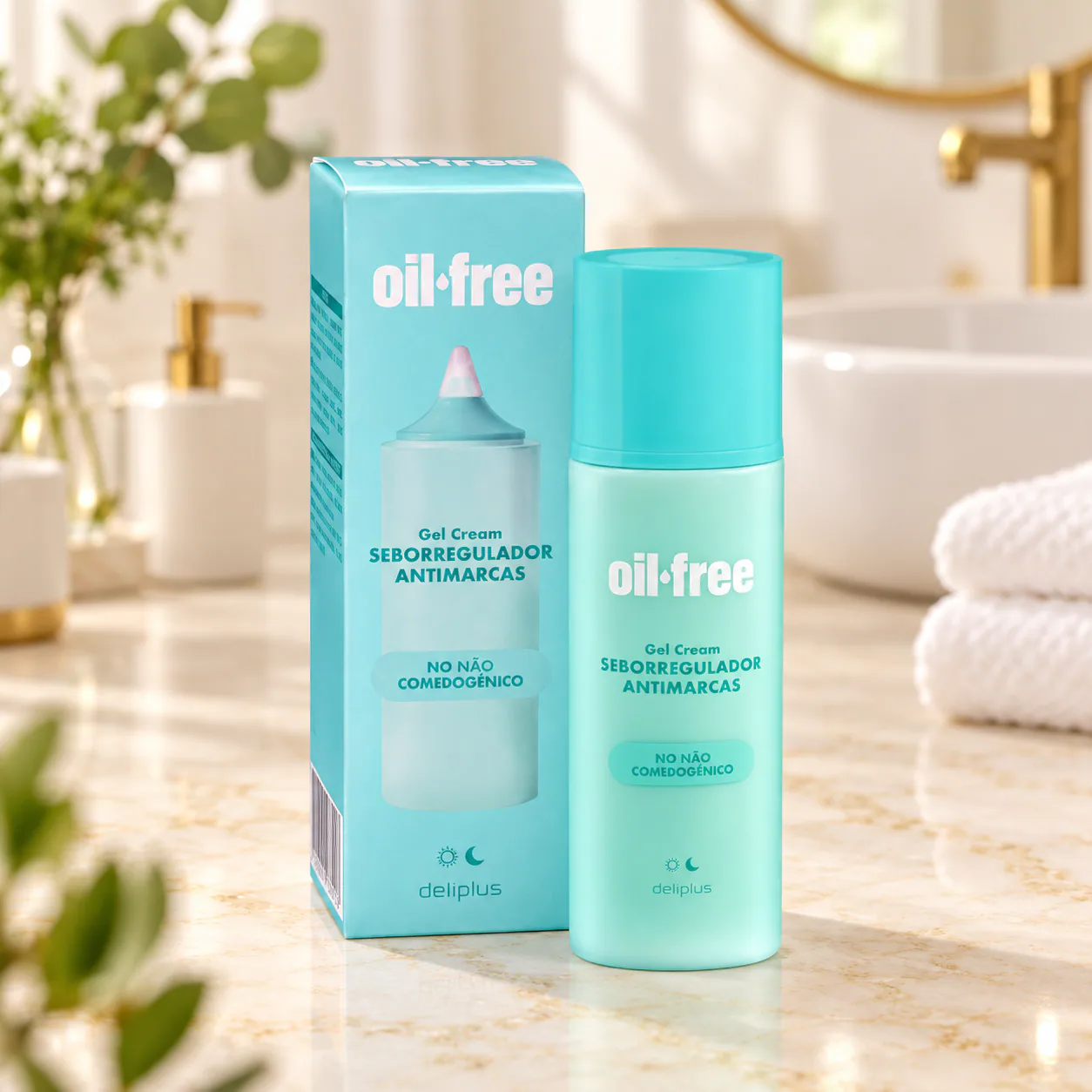 Gel visage séborégulateur anti-taches Oil Free Deliplus