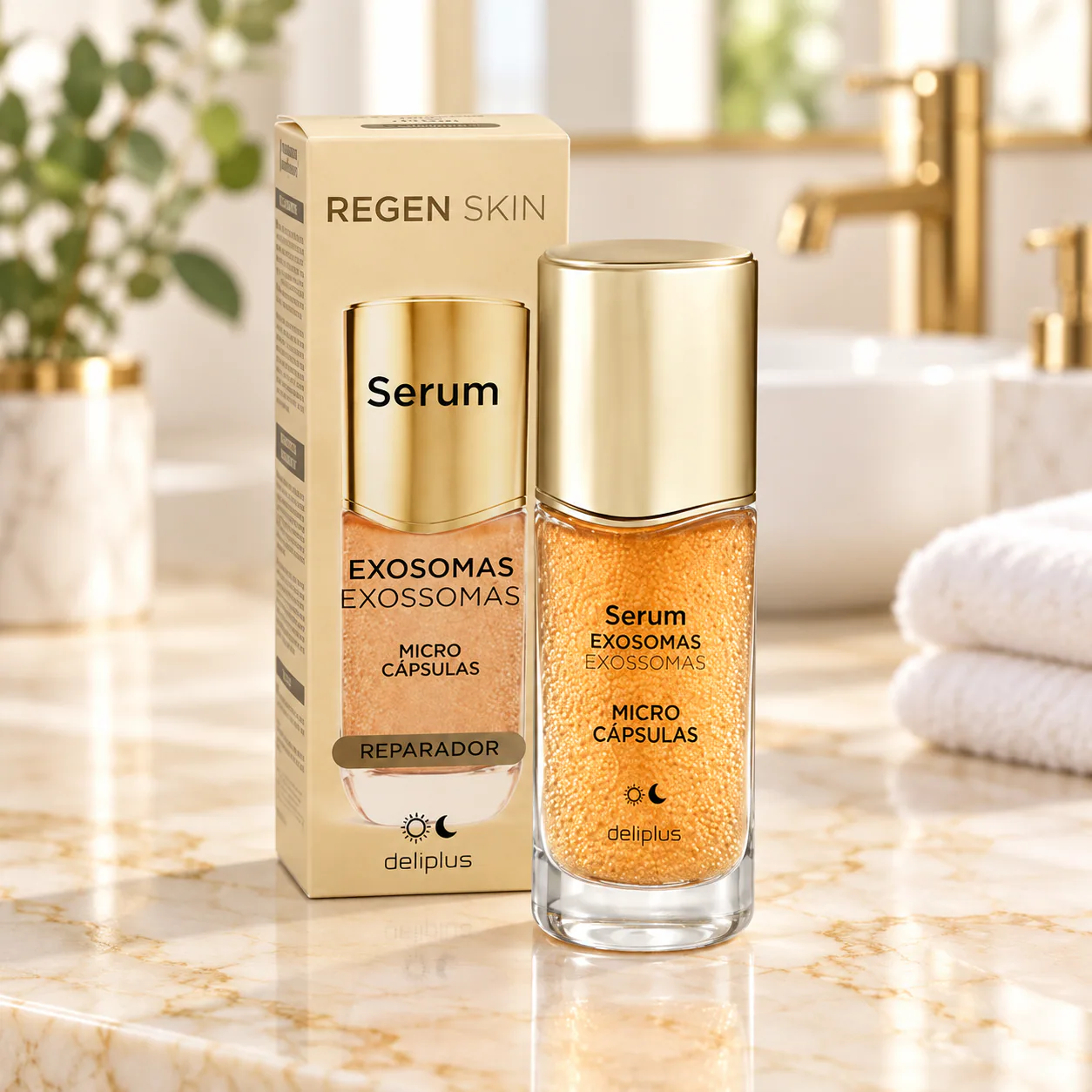 Sérum visage réparateur aux exosomes et microcapsules Regen Skin Deliplus